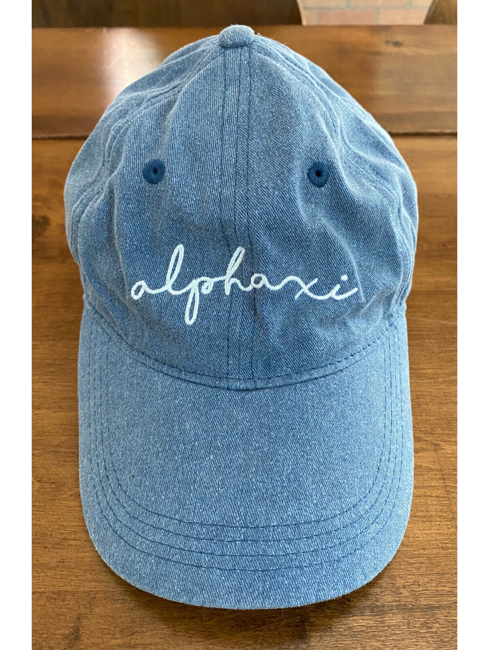 Womens ALPHA XI SORORITY BALL HAT CAP Authentic Pigment EMBROIDERED Blue OS